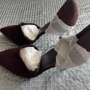 VINCE SUEDE D'ORSAY ITALIAN HEELS BROWN SIZE EURO 40/ US 9M